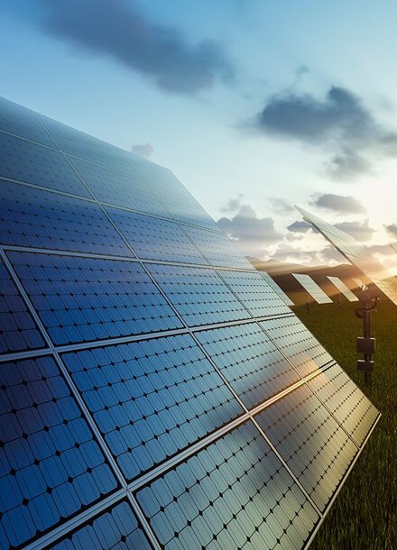 Solar panel harvesting sunlight