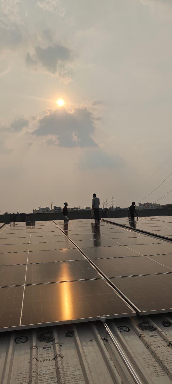 Industrial solar installation project